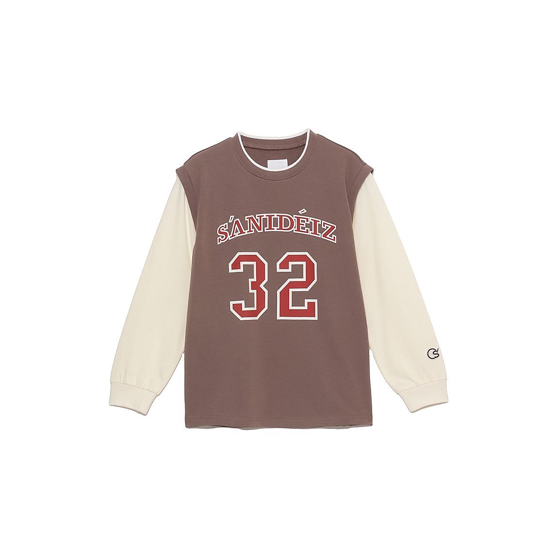 コットンミニ裏毛 ナンバリング長袖スエット JUNIOR