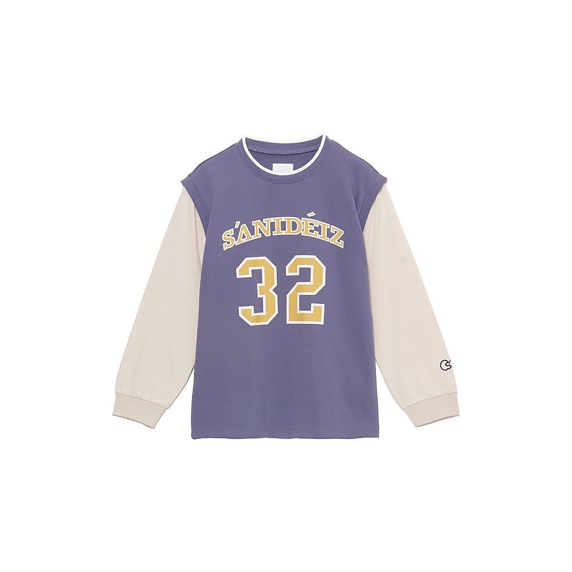 コットンミニ裏毛 ナンバリング長袖スエット JUNIOR