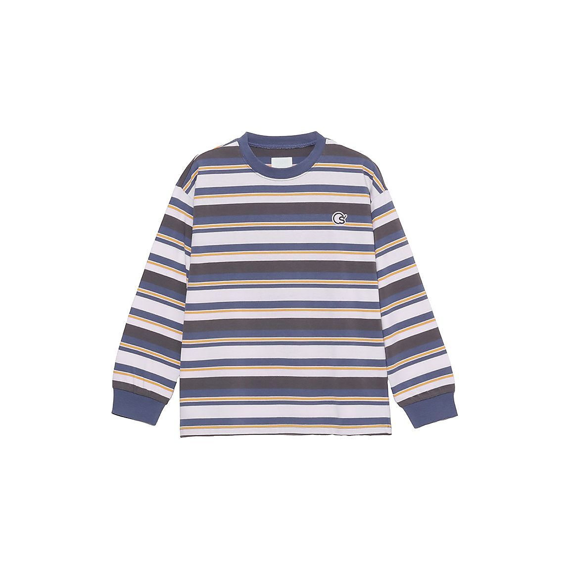 コットン天竺 マルチボーダー長袖TEE JUNIOR