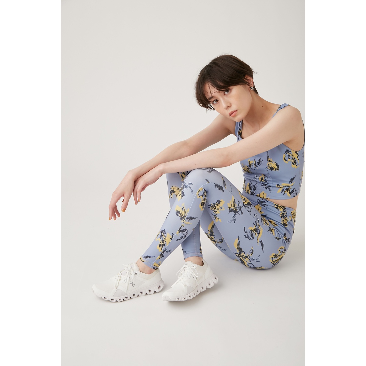 オリジナルフラワー柄レギンス