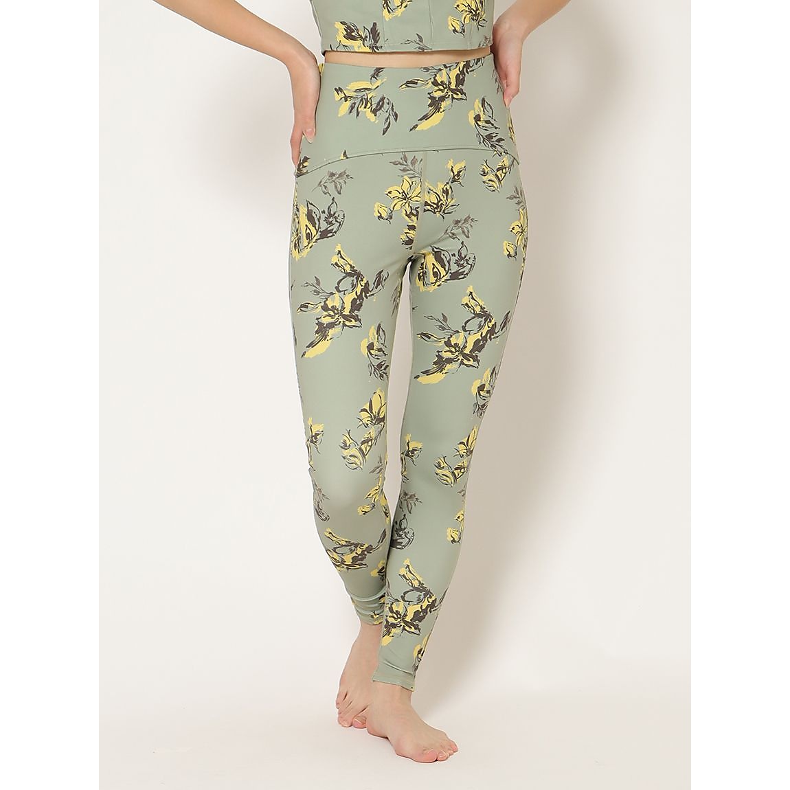 オリジナルフラワー柄レギンス