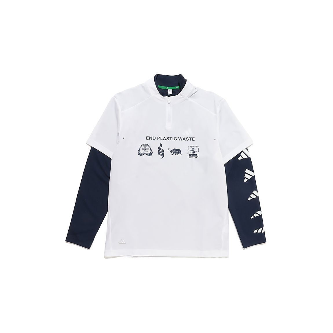 モックネック　レイヤード　ＥＰＷ　グラフィック　長袖ストレッチシャツ