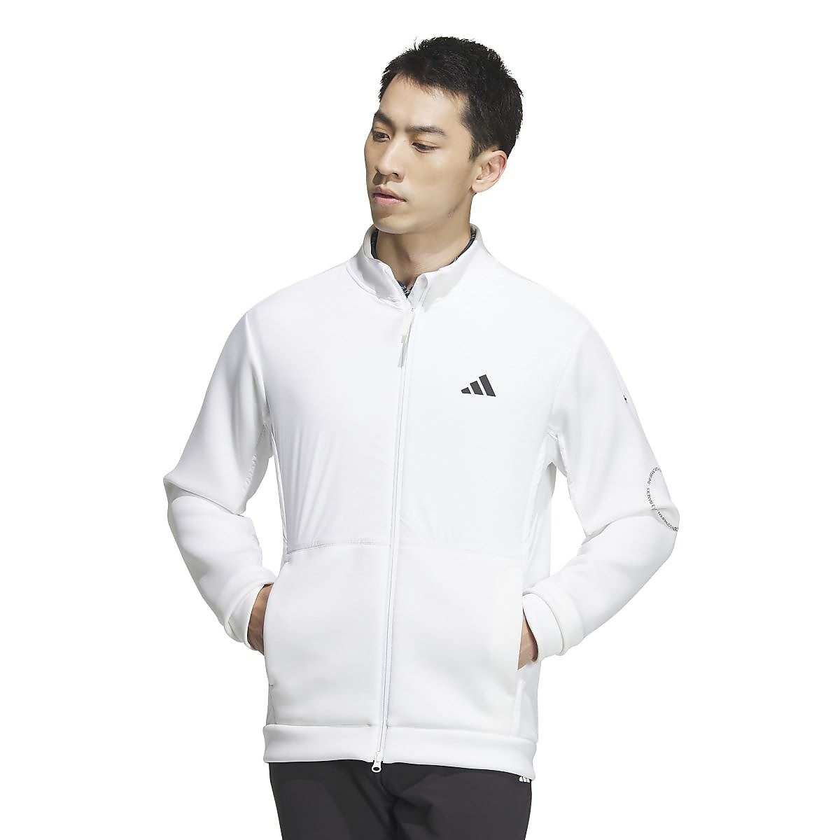 ダンボールニット　ファブリックミックス　フルジップジャケット