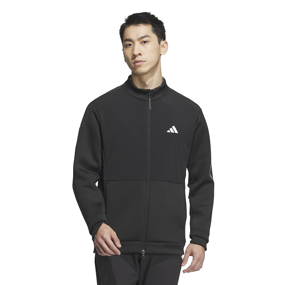 ダンボールニット　ファブリックミックス　フルジップジャケット