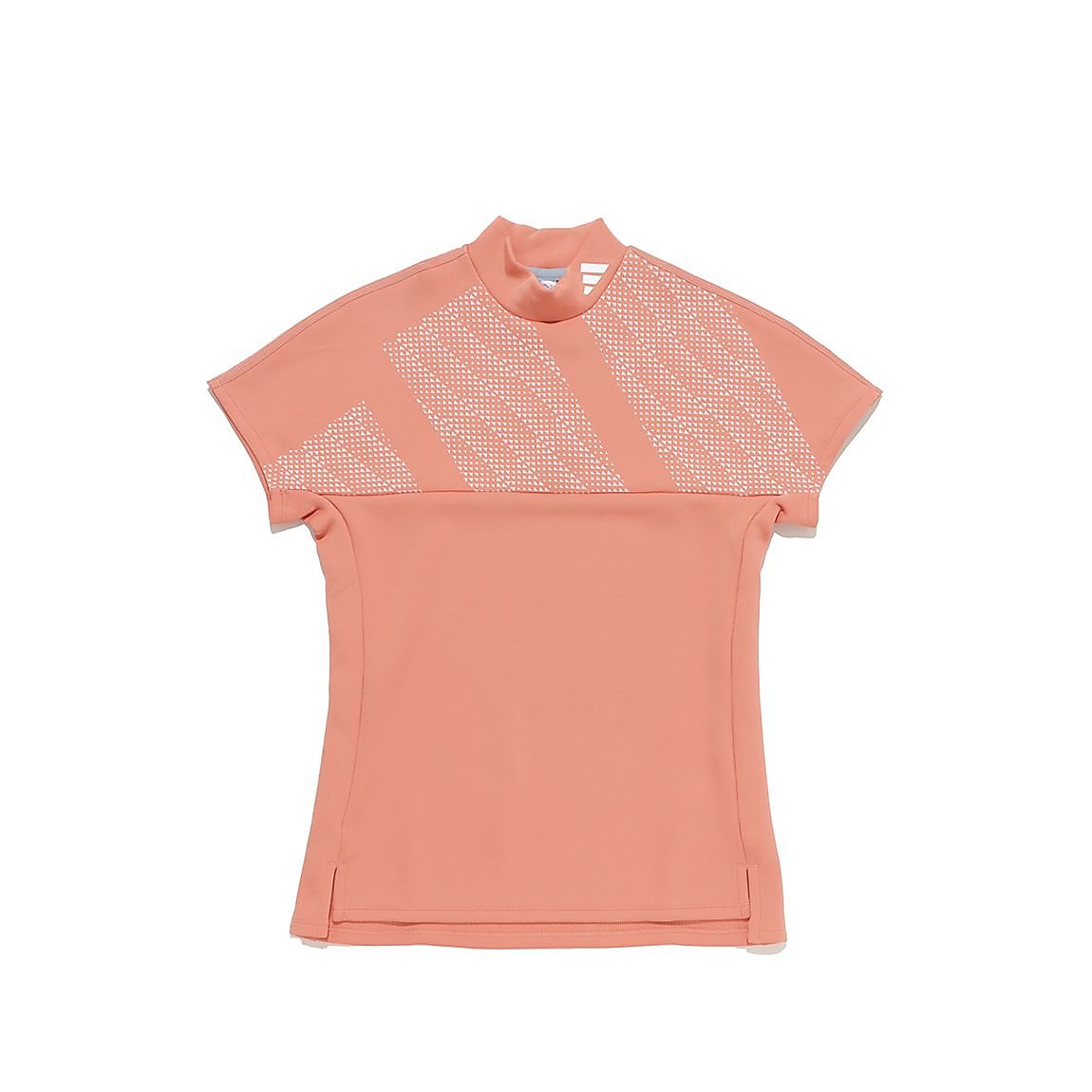 ＢＯＳモチーフ　モックネック　フレンチスリーブシャツ