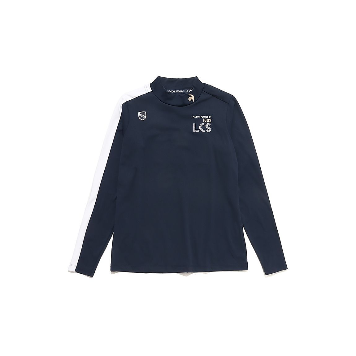 【ストレッチフォーサー】袖ラインハイネック長袖シャツ