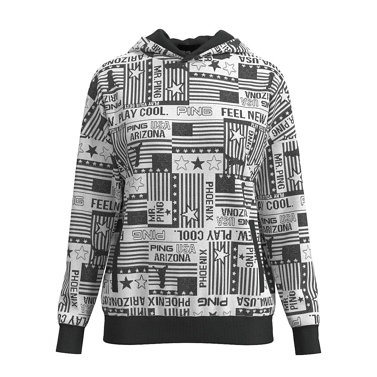 ＳＴＡＲＲＹ三色旗柄ジャカードニットフーディー