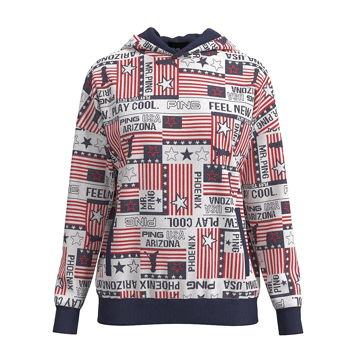 ＳＴＡＲＲＹ三色旗柄ジャカードニットフーディー