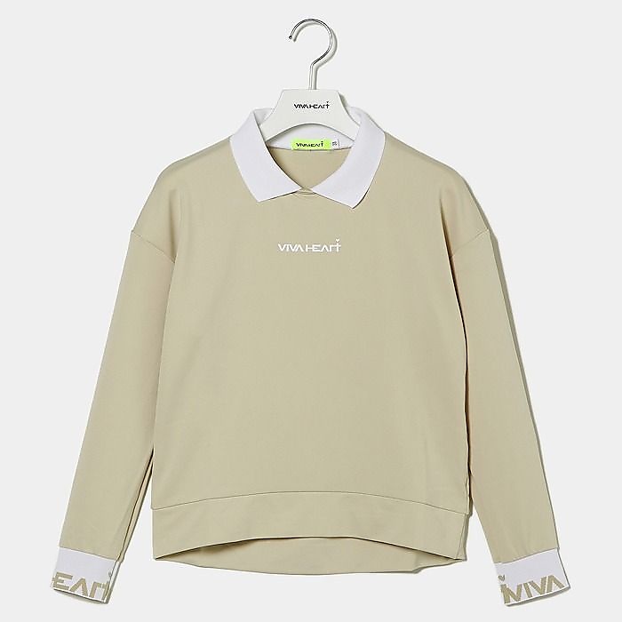 ビバハート　レディース　ストレッチウラケエリツキプルオーバー