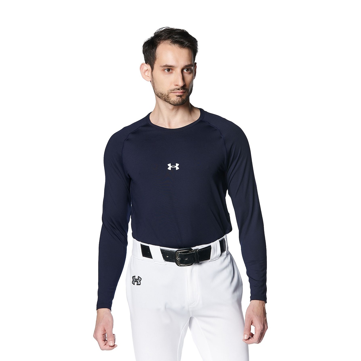 UA HEATGEAR COMFORT FITTED LONG SLEEVE CREW NECK SHIRT