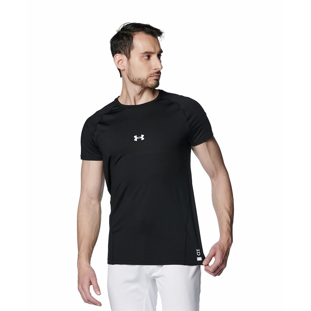 UA HEATGEAR COMFORT FITTED SHORT SLEEVE CREW NECK SHIRT