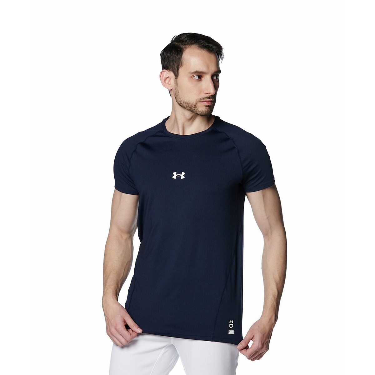 UA HEATGEAR COMFORT FITTED SHORT SLEEVE CREW NECK SHIRT