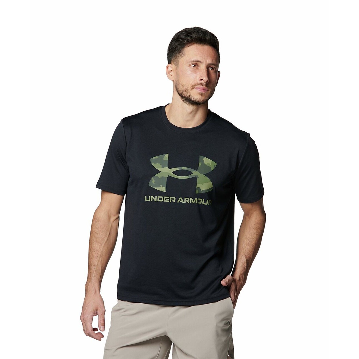 UA TECH CAMO BIG LOGO SHORT SLEEVE T-SHIRT