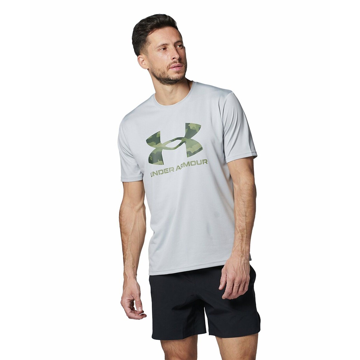 UA TECH CAMO BIG LOGO SHORT SLEEVE T-SHIRT