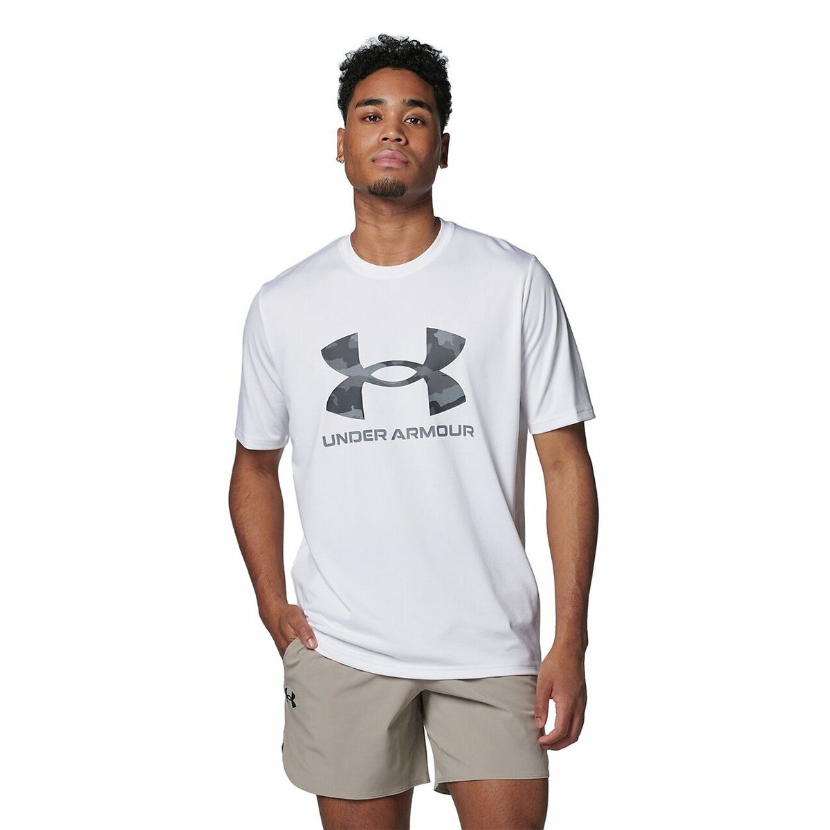 UA TECH CAMO BIG LOGO SHORT SLEEVE T-SHIRT