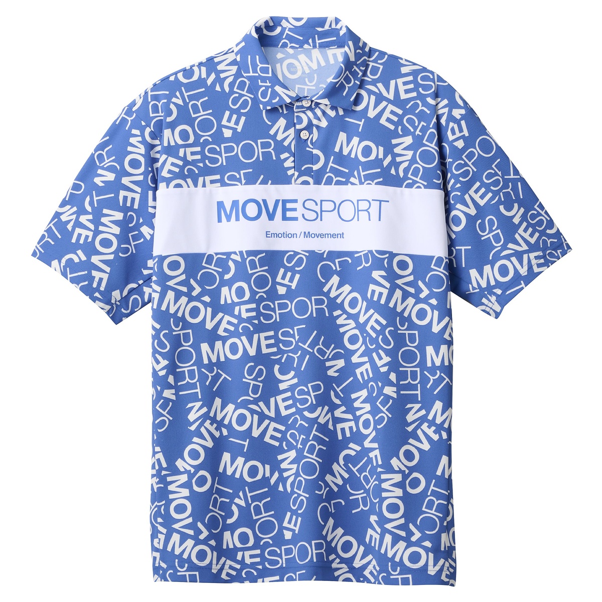 SUNSCREEN ミニ鹿の子 総柄グラフィック POLO