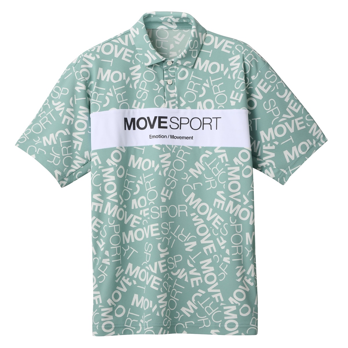 SUNSCREEN ミニ鹿の子 総柄グラフィック POLO