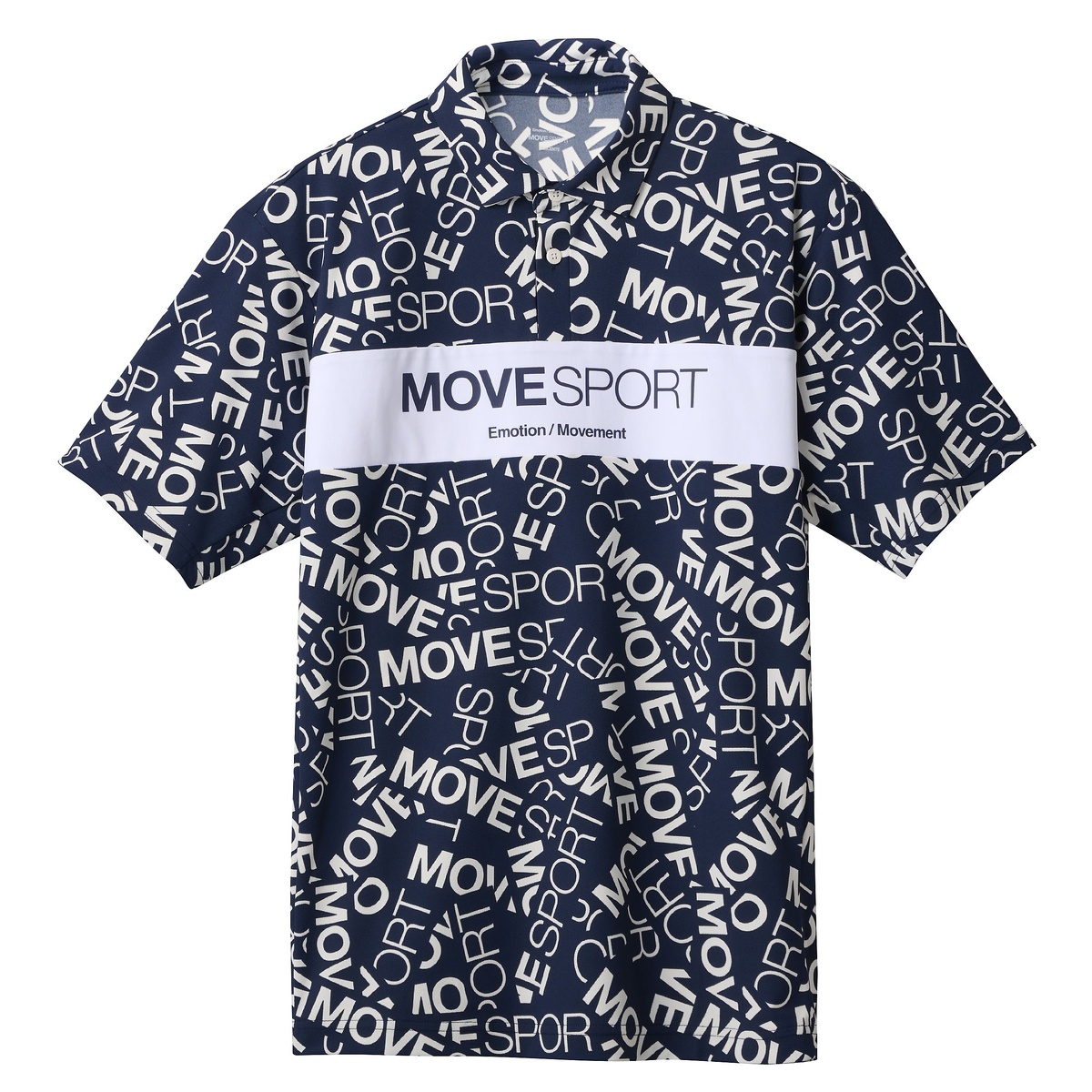 SUNSCREEN ミニ鹿の子 総柄グラフィック POLO