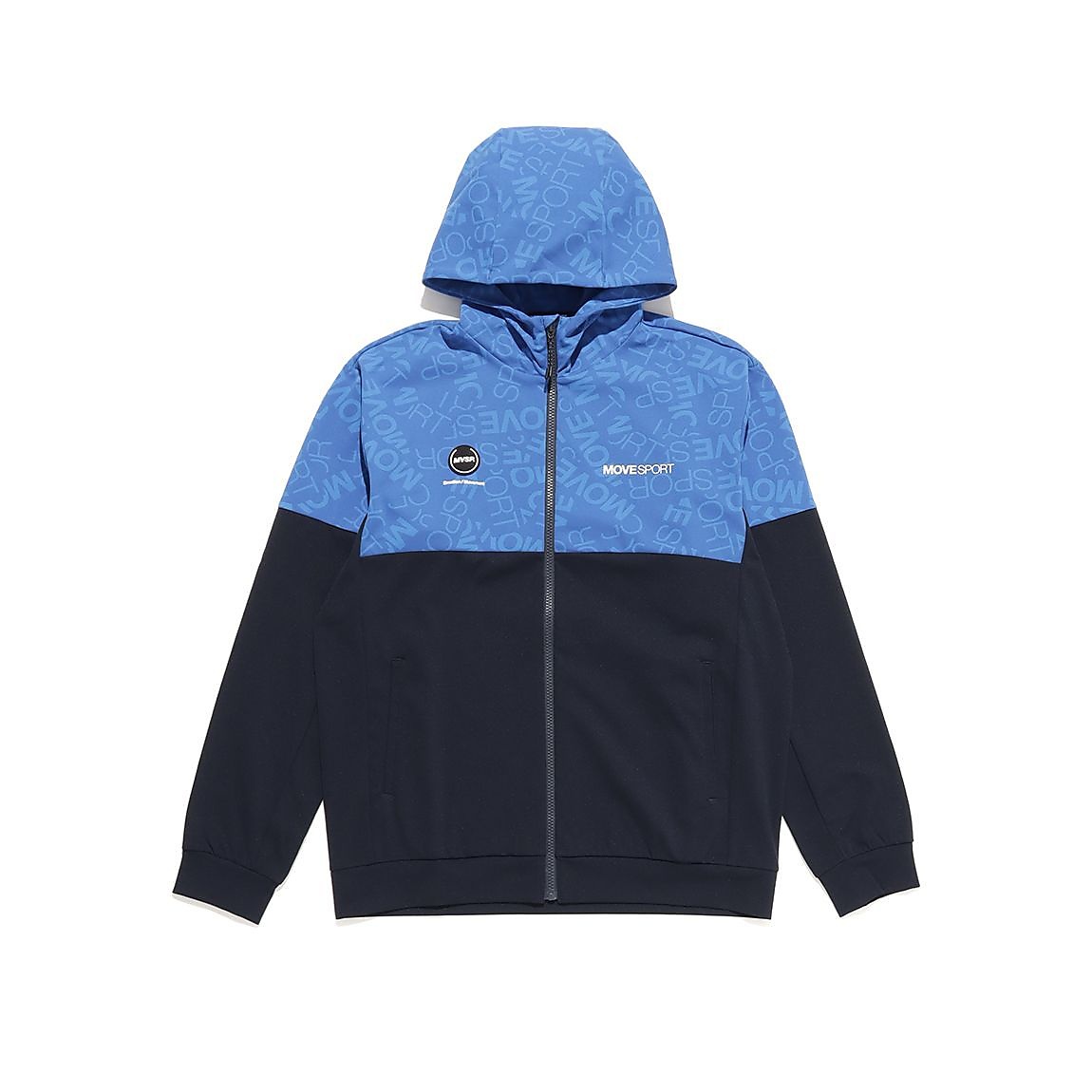 S.F.TECH ロゴ総柄 バックロゴ フルジップフーディー