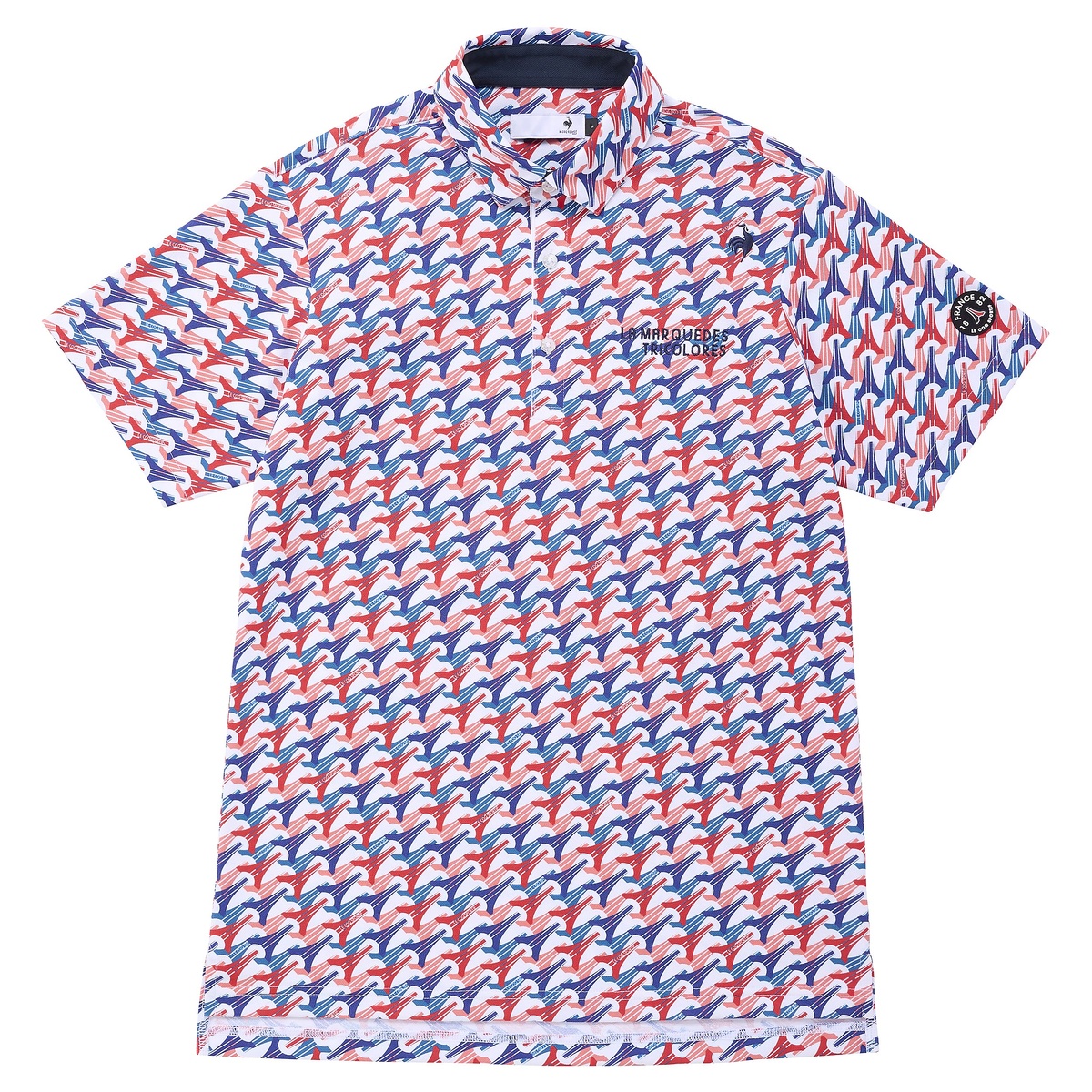 【ストレッチフォーサー】エッフェル塔柄半袖シャツ