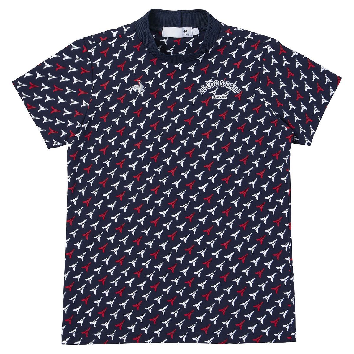 【ストレッチフォーサー】エッフェル柄モックネックシャツ