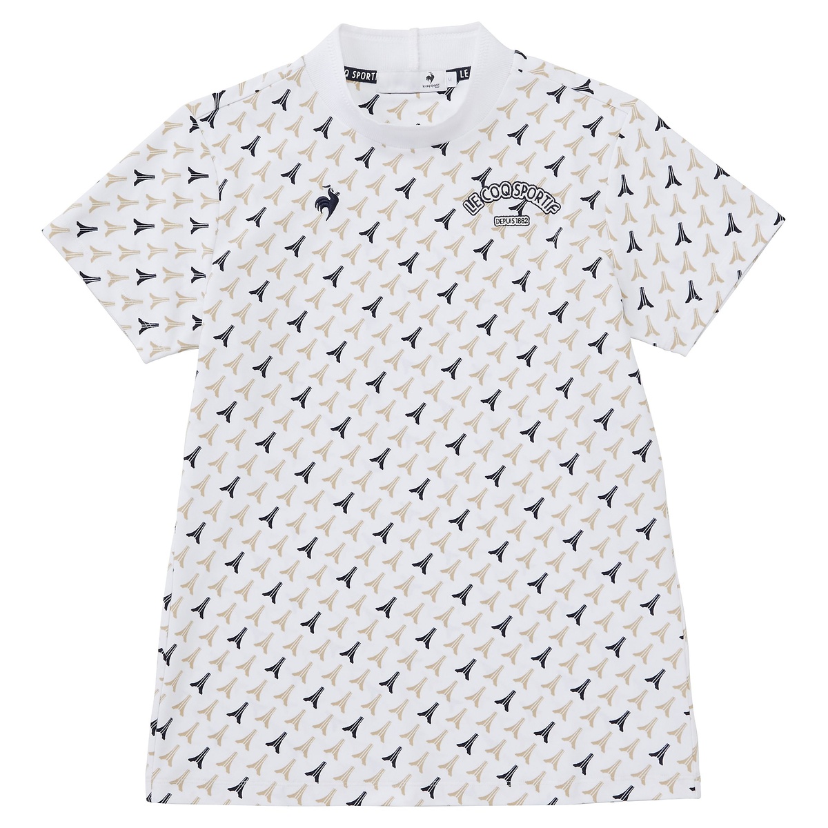 【ストレッチフォーサー】エッフェル柄モックネックシャツ