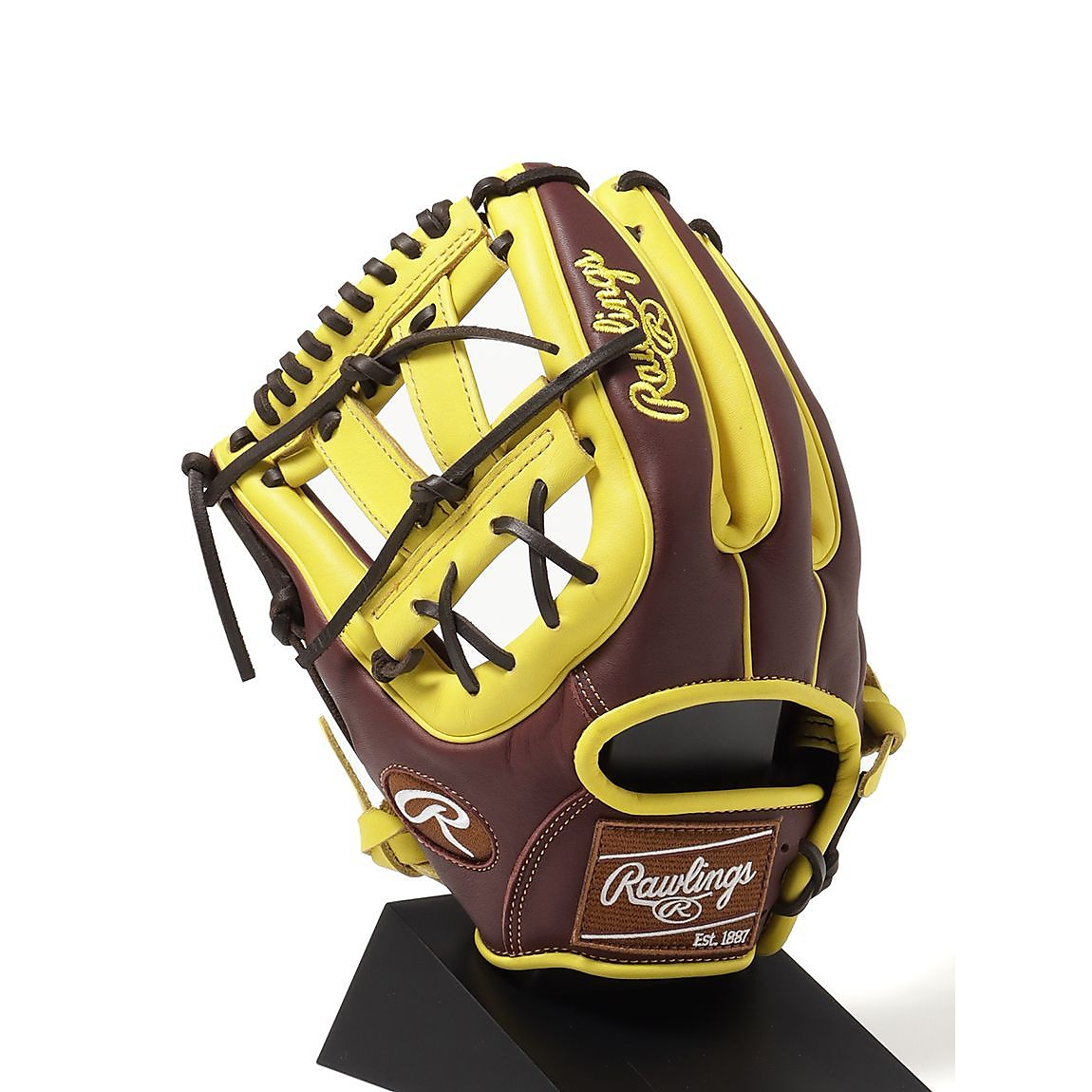 軟式 HOH MLB COLOR SYNC(エイチオーエイチエムエルビーカラーシンク)N54G-チョコ/イエロー