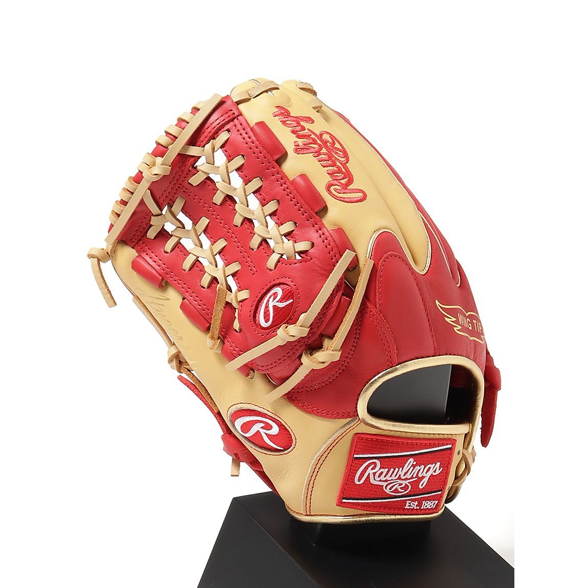 軟式 HYPER TECH COLOR SYNC(ハイパーテックカラーシンク)N55W-スカーレット/キャメル