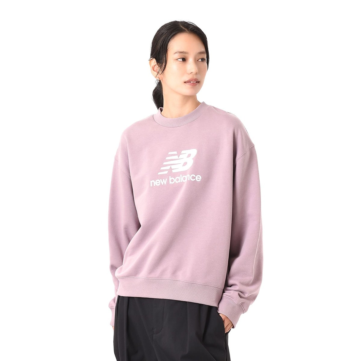 Sport Essentials Stacked Logo フレンチテリークルー(裏起毛)