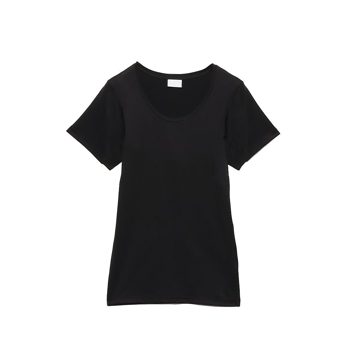 脇汗パッド付インナー Uネック半袖Tシャツ LADIES