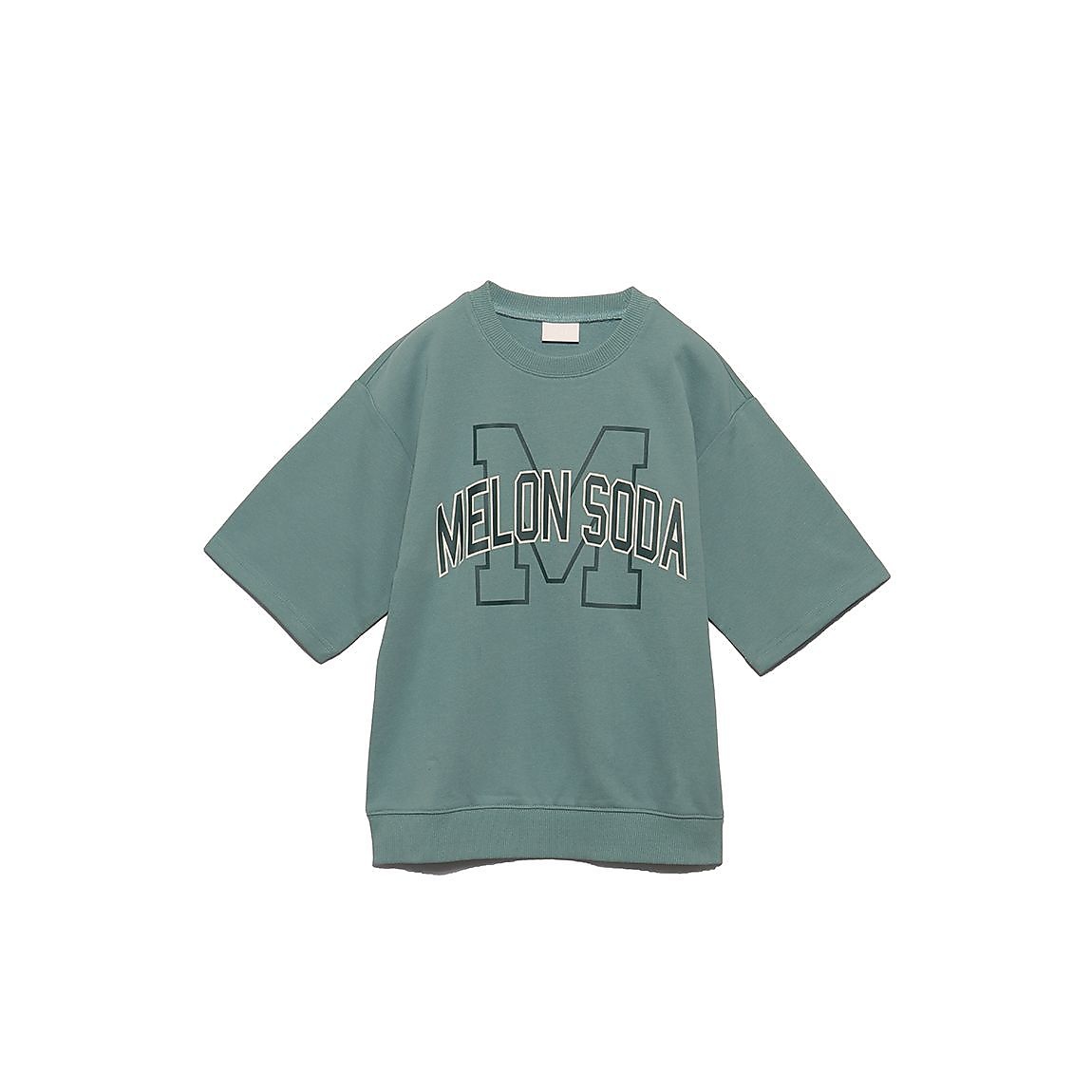 CVC裏毛スウェット クルーネック半袖ロゴJUNIOR