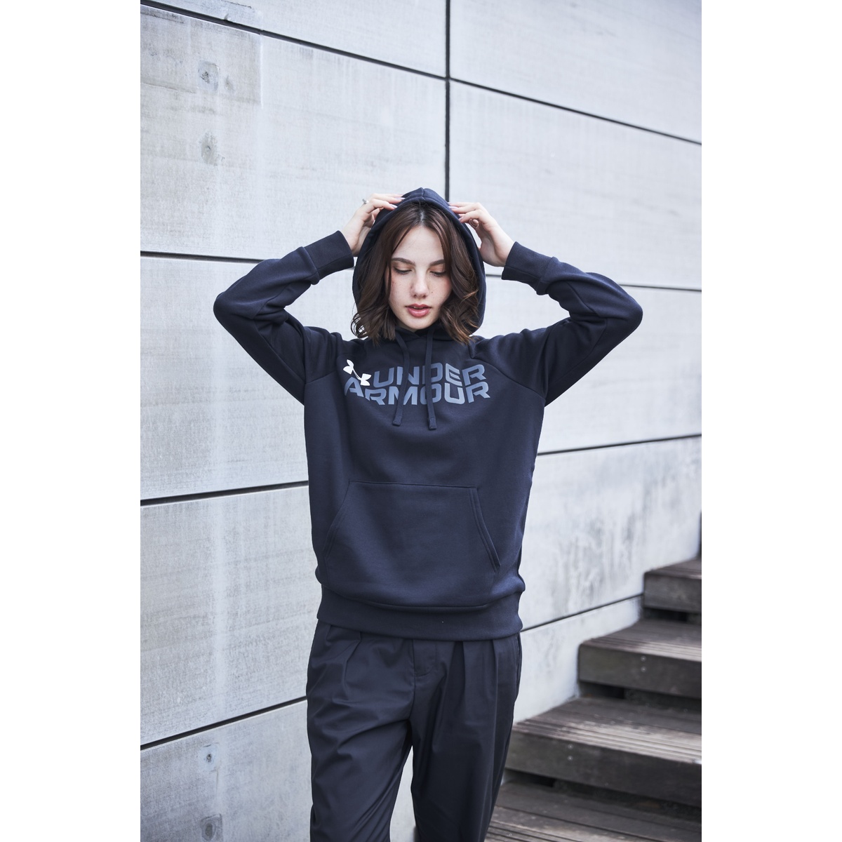 F24 UA RIVAL FLEECE WORDMARK HOODIE