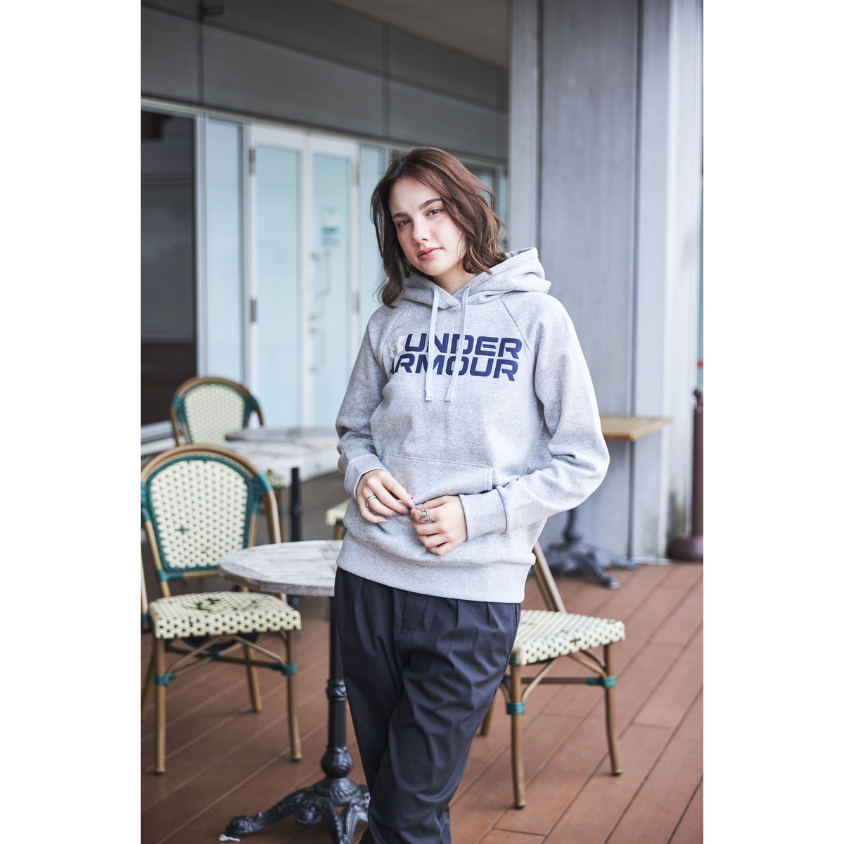 F24 UA RIVAL FLEECE WORDMARK HOODIE