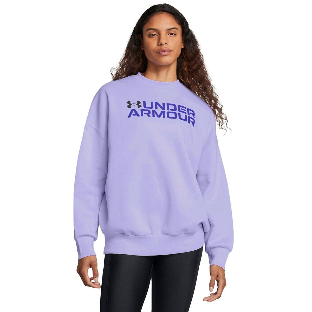 F24 UA RIVAL FLEECE GRAPHIC OS BL CREW