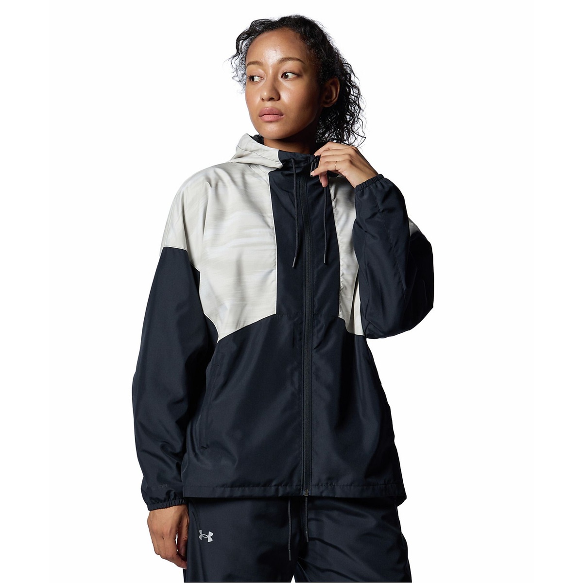 F24 UA MESH WOVEN FZ HOODIE