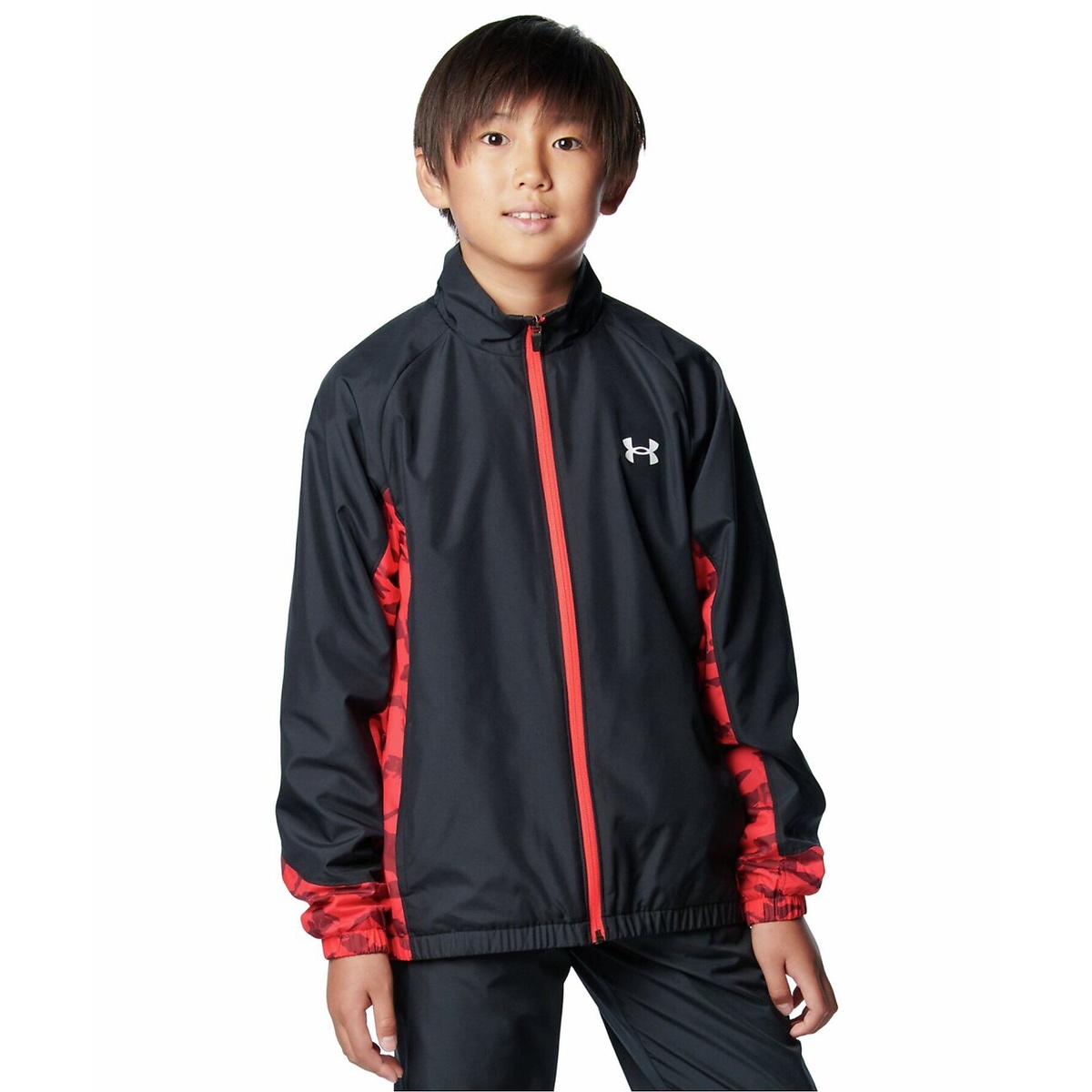 UA TRICOT LINED PRINT WOVEN FULL ZIP JACKET