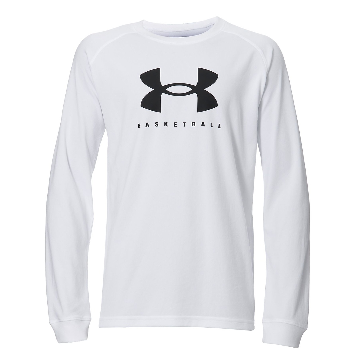 UA BOYS TECH BIG LOGO LS T-SHIRTS