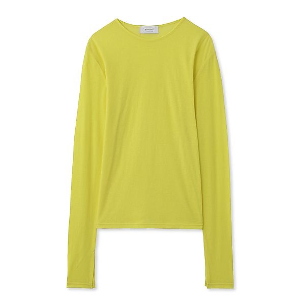 強撚天竺クルーネックカットソー