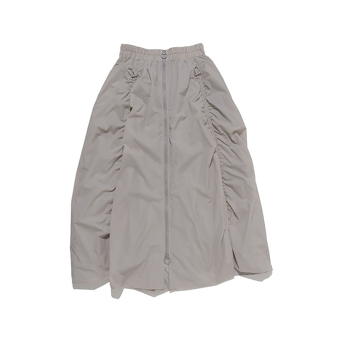 ボリュームドロストジップアップスカート