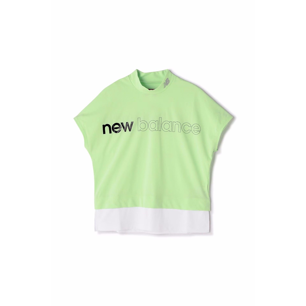 W　メッシュリバース　フレンチスリーブモックネックPO　SP