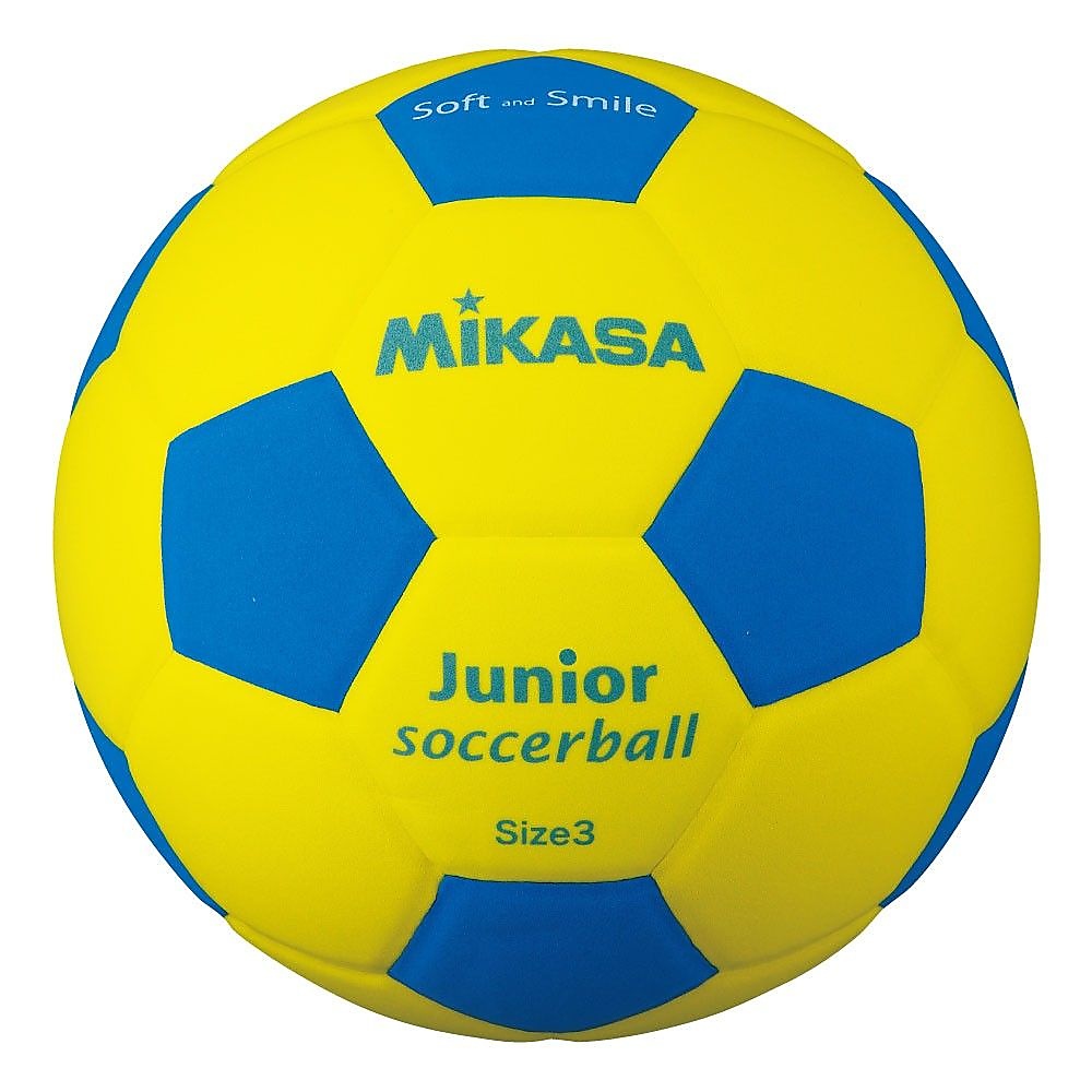 スマイルサッカー3号 EVA 約150G 黄/青