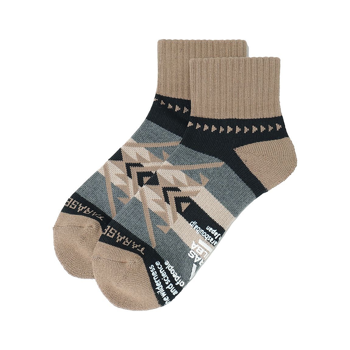 ネイティブ柄ローゲージショートソックス