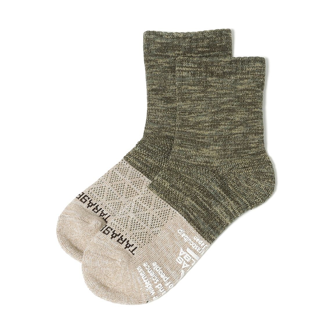 レディース 2面切替ローゲージミドルソックス