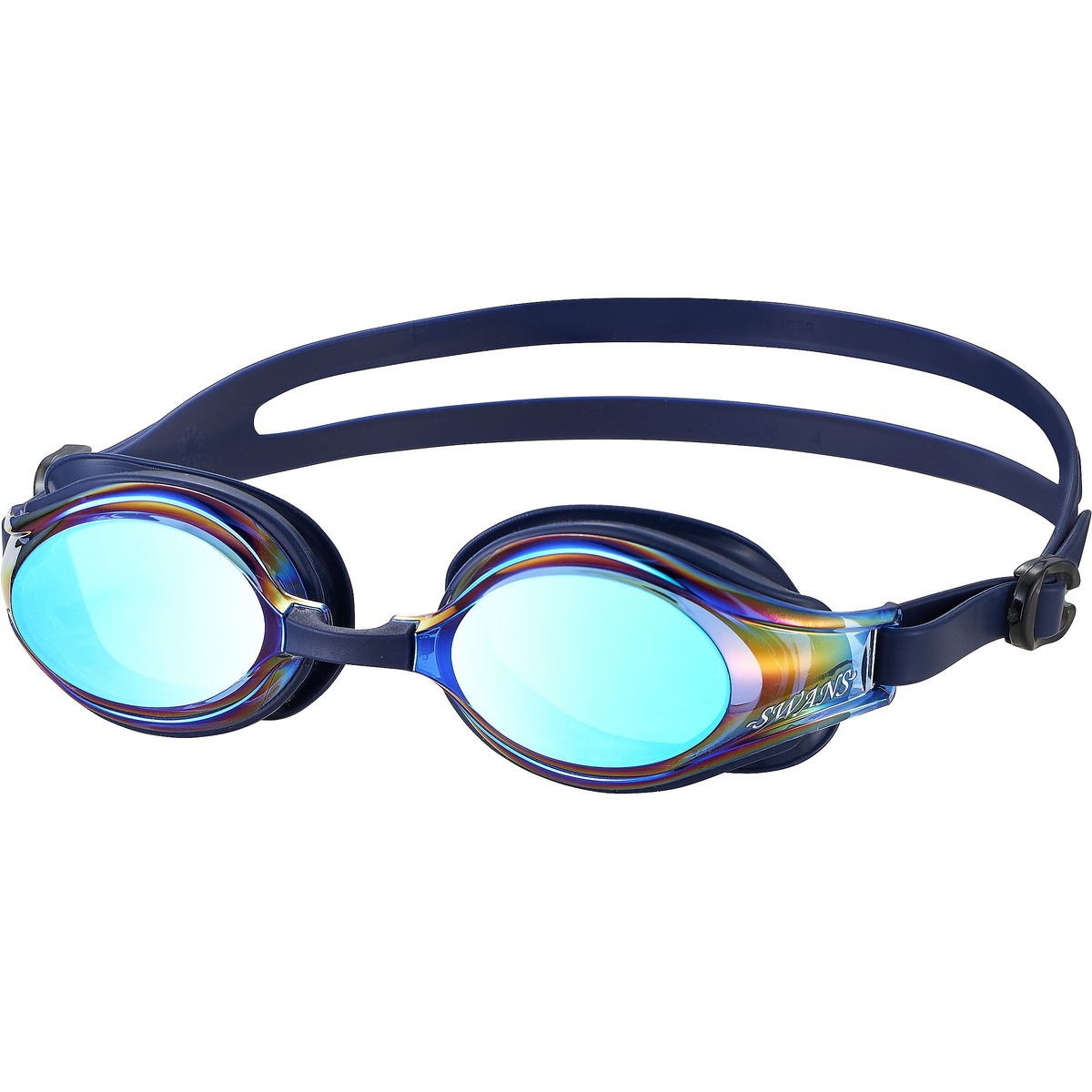 フィットネスゴーグル　(女性用　肌にやさしいシリコーンクッション＆ベルト　ミラーレンズ)