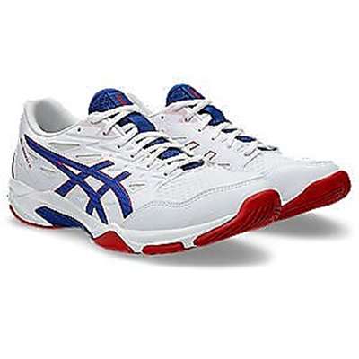 WHITE/ASICS BLUE