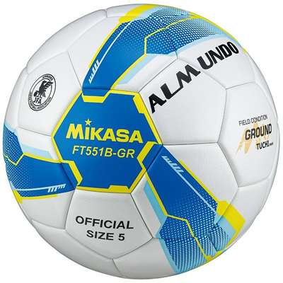 MIKASAミカサ - サッカー5号ALMUNDO 検定球 貼り 土用 FT551B-GR-SBY