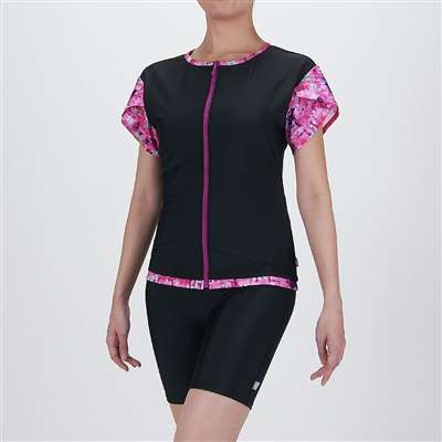 ブラック×フローラルピンク