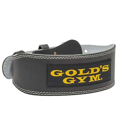 GOLD'S GYMゴールドジム - GGP G3368 トレーニングレザーベルト BK
