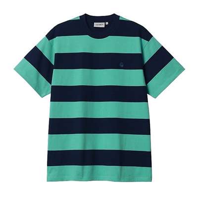 DAMPIER STRIPE DARK NAVY / AQUA GREEN