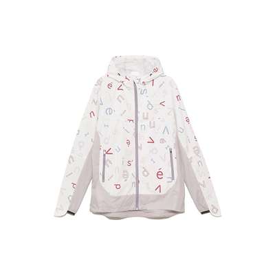 白ランダムロゴ×グレー